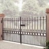 Balmoral Low Double Metal Driveway Gates 3048mm GAP x 1168mm High Zinc & Powder BAZP19