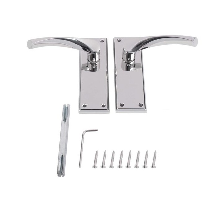 Carlisle Brass Serozzetta Venti Lever On Backplate - Latch - Polished Nickel