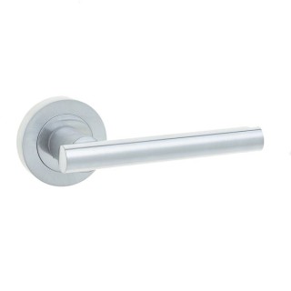 Frelan Hardware Jedo Petra Lever On Rose Satin Chrome