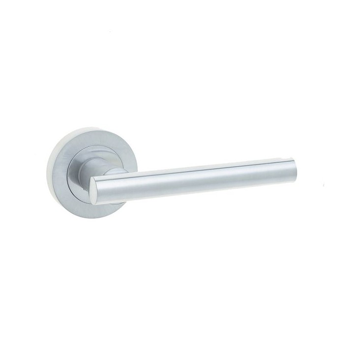 Frelan Hardware Jedo Petra Lever On Rose Satin Chrome