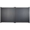 Canterbury Double Swing Flat Top Driveway Gate with Vertical Solid Infill 4000 x 1600mm Grey