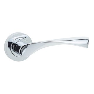 Frelan Hardware Jedo Comet Lever On Rose Handle Polished Chrome