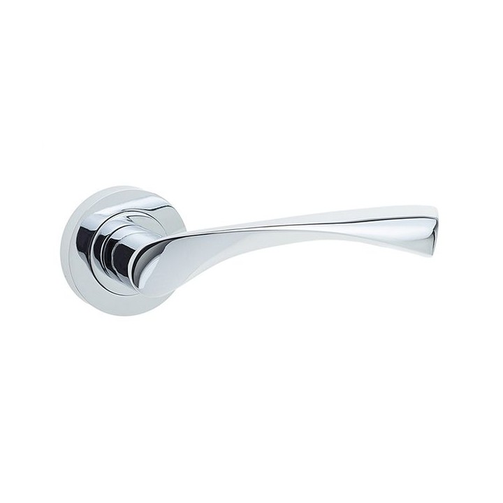 Frelan Hardware Jedo Comet Lever On Rose Handle Polished Chrome