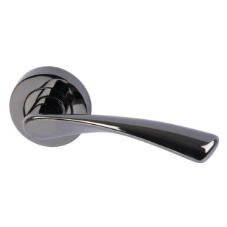Hafele Olton Lever On Rose Handle Black Nickel