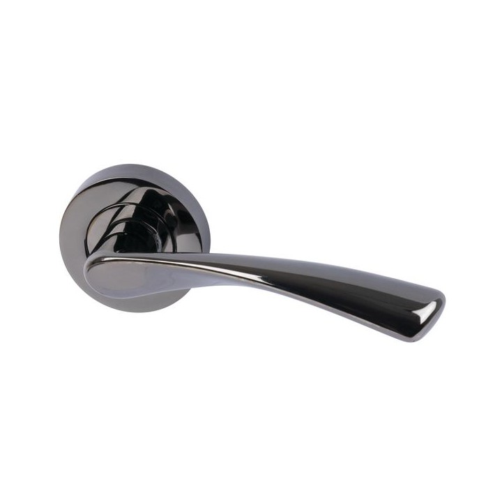 Hafele Olton Lever On Rose Handle Black Nickel