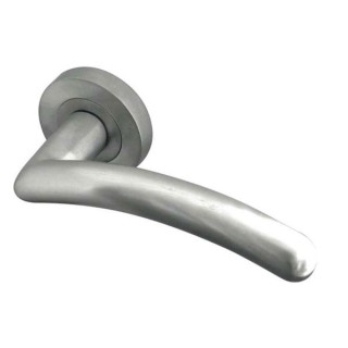 Frelan Hardware Jedo Mailand Lever On Rose Satin Chrome