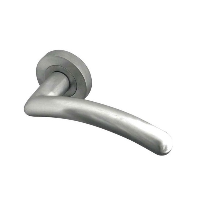 Frelan Hardware Jedo Mailand Lever On Rose Satin Chrome