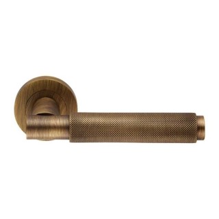 Carlisle Brass Varese Knurled Lever On Rose Door Handle Antique Brass