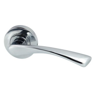 Hafele Olton Lever On Rose Handle Polished Chrome