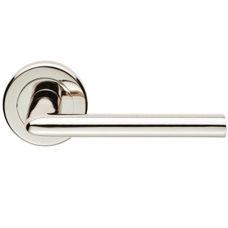 4FireDoors Vogue Lever Handle On Round Rose Chrome