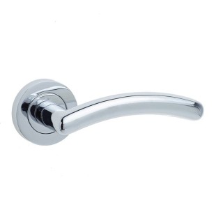 Frelan Hardware Jedo Mailand Lever On Rose Handle Polished Chrome
