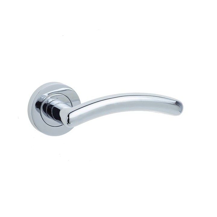 Frelan Hardware Jedo Mailand Lever On Rose Handle Polished Chrome