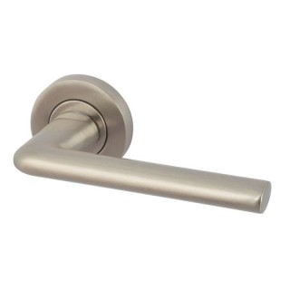 Hafele Gilman Lever On Rose Handle Satin Nickel