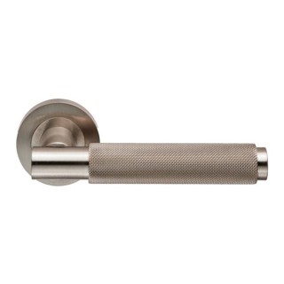 Carlisle Brass Varese Knurled Lever On Rose Door Handle Satin Nickel