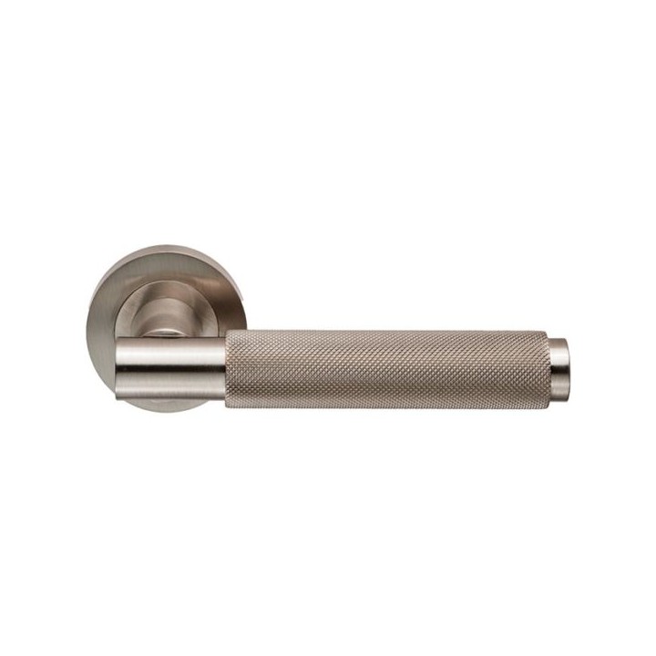 Carlisle Brass Varese Knurled Lever On Rose Door Handle Satin Nickel