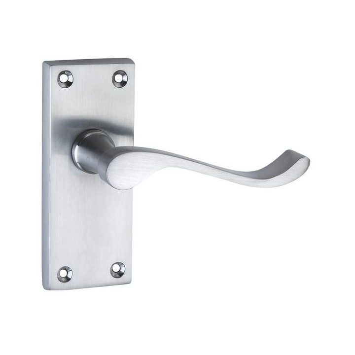 4Trade Victorian Scroll Lever Latch Handle Satin Nickel