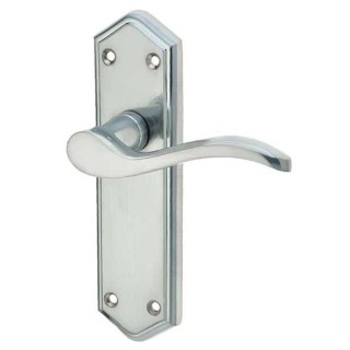 Frelan Hardware Jedo Paris Lever Latch Handle Set Satin Chrome