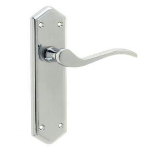 Frelan Hardware Jedo Paris Lever Latch Handle Set Polished Chrome