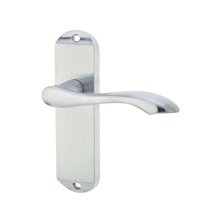 Frelan Hardware Jedo Broadway Lever Latch Handle Set Satin Chrome