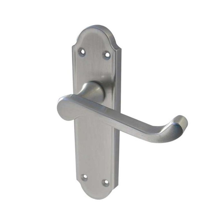 Frelan Hardware Jedo Sherbourne Lever Latch Handle Set Satin Nickel