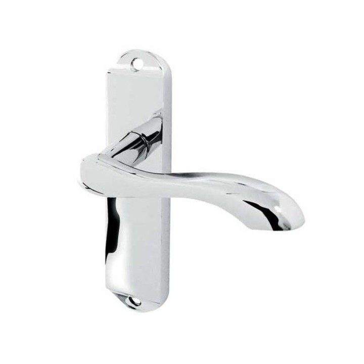 Frelan Hardware Jedo Stylo Lever On Rose Handle Polished Chrome and Satin Chrome