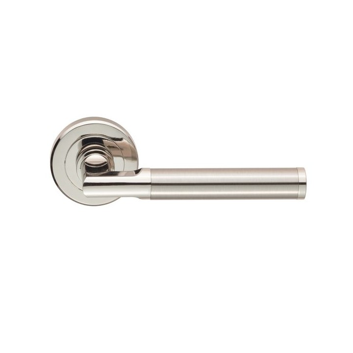 Carlisle Brass Serozzetta Sessanta Lever On Rose - Dual Finish Polished / Satin Nickel