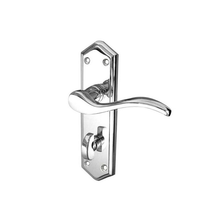 Frelan Hardware Jedo Paris Bathroom Lever Handle Set Polished Chrome