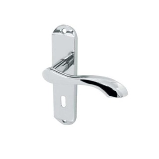 Frelan Hardware Jedo Broadway Lever Lock Handle Set Polished Chrome