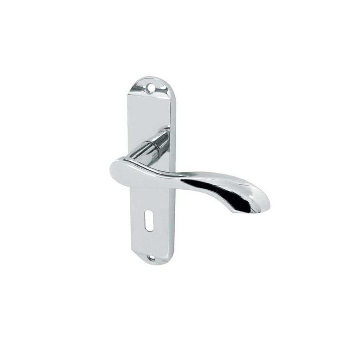 Frelan Hardware Jedo Broadway Lever Lock Handle Set Polished Chrome