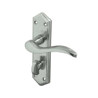 Frelan Hardware Jedo JV283SC Paris Bathroom Lever Handle Set Satin Chrome