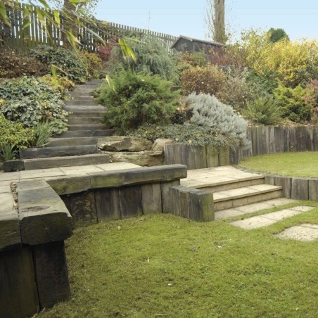 Reclaimed Timber Railway Sleeper 125mm x 250mm x 2590mm (Approximate)