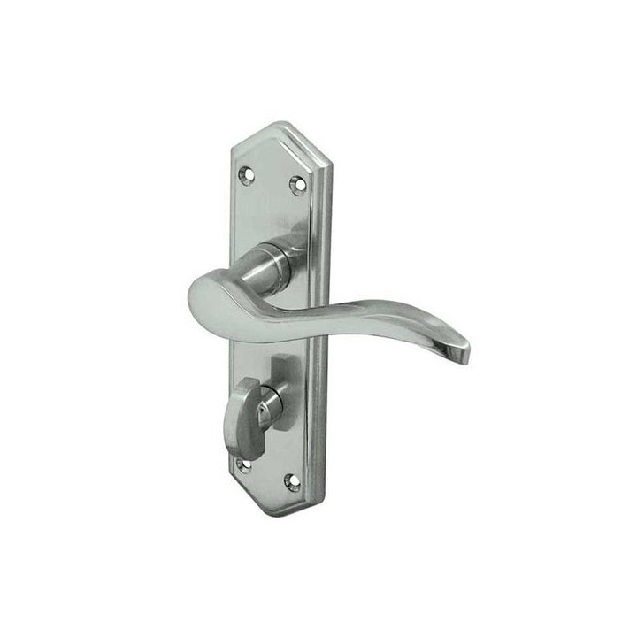 Frelan Hardware Jedo JV283SC Paris Bathroom Lever Handle Set Satin Chrome