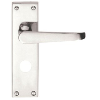 4Trade Victorian Lever Bathroom Lock Handle Chrome