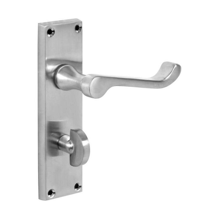 4Trade Victorian Scroll Lever Bathroom Lock Handle Chrome