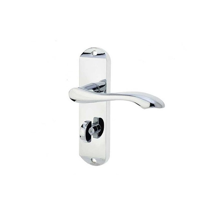 Frelan Hardware Jedo Broadway Bathroom Lever Handle Set Polished Chrome