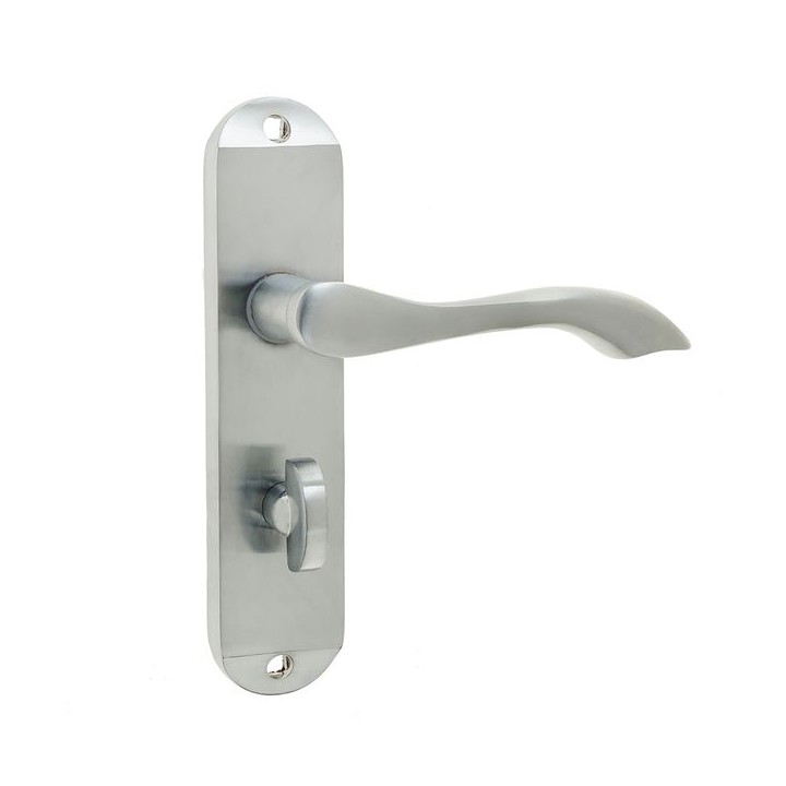 Frelan Hardware Jedo Broadway Bathroom Lever Handle Set Satin Chrome