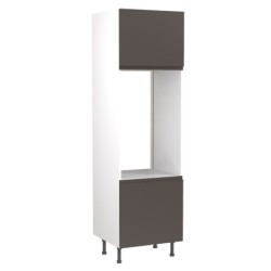 Flatpack Double Oven Tower J-pull Ultra Matt Graphite 600mm - FKKJ0921