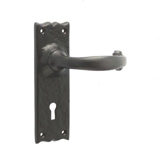 Frelan Hardware Jedo Regal Lever Lock Handle Set Black Antique