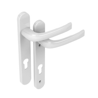 Mila Prolinea White Door Handle L/L 220mm B/Plate