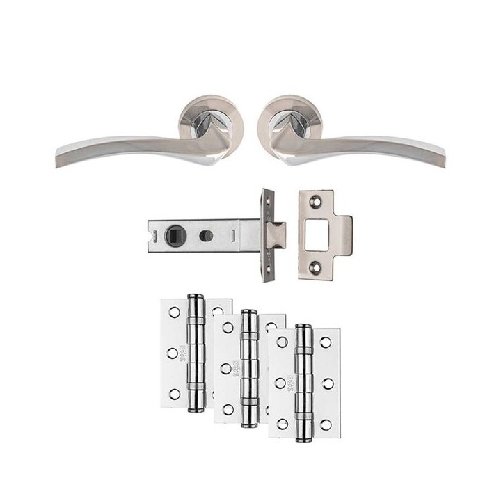 Carlisle Brass Sines Latch Pack - Ultimate Door Pack - Dual Finish Polished / Satin Nickel