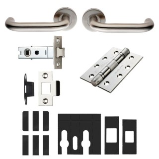 Carlisle Brass Nera Lever Fire Door Pack Sss - Satin Stainless Steel