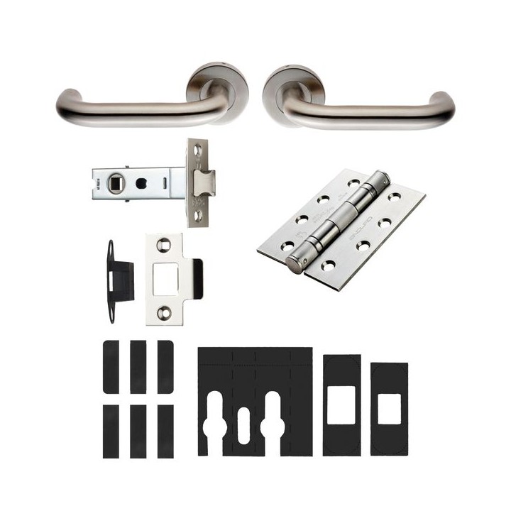 Carlisle Brass Nera Lever Fire Door Pack Sss - Satin Stainless Steel