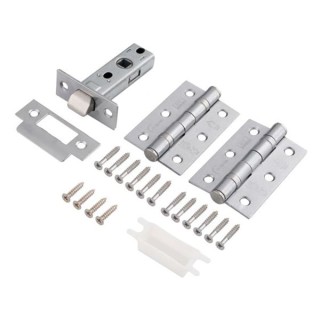 Eclipse Door Latch & Hinge Pack Satin Chrome