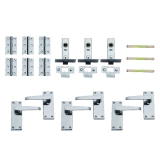 4TRADE Zinc  Straight Lever Latch Chrome Plated