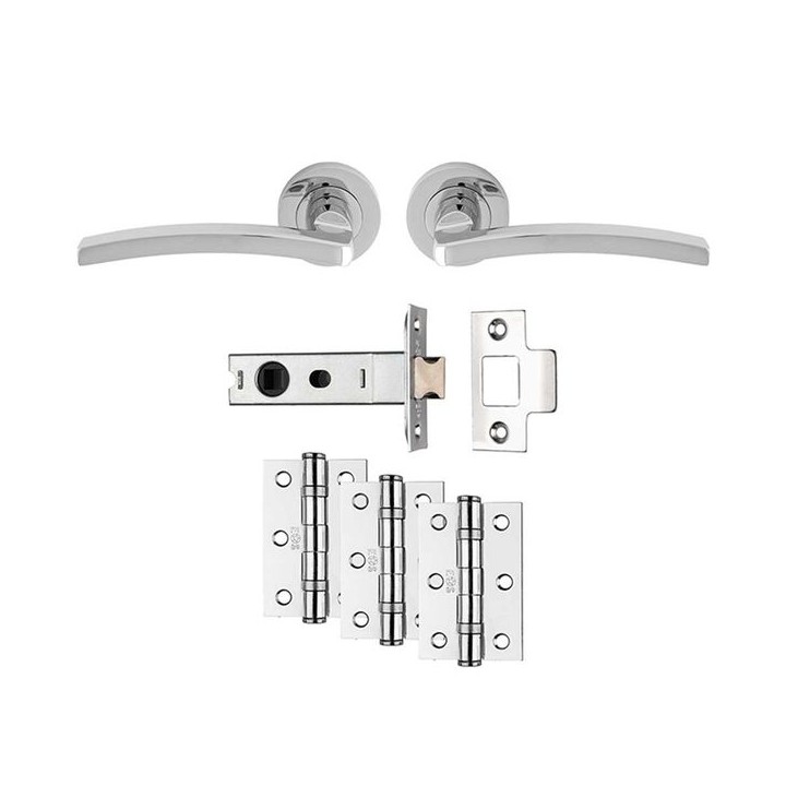 Carlisle Brass Tavira Latch Pack - Ultimate Door Pack - Polished Chrome