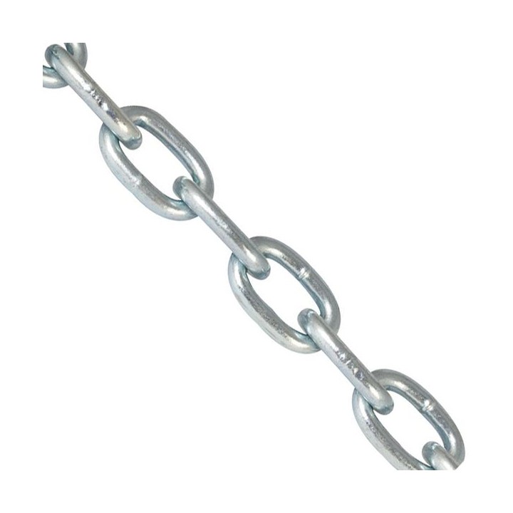 4Trade Welded Link Chain 7 x 28mm Bright Zinc Plated 2.0m