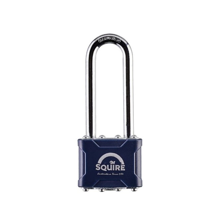 Squire laminated padlock extra long shackle 44mm