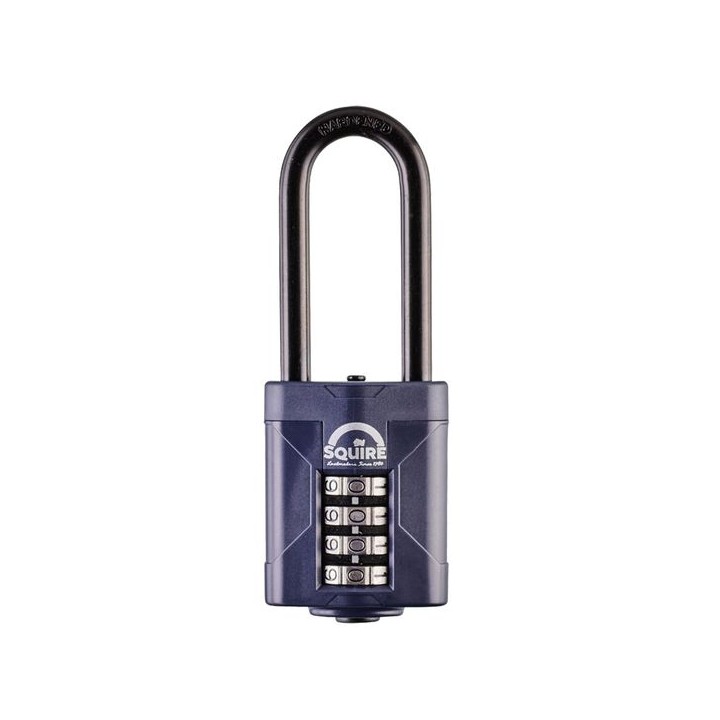 Squire Combination Padlock with extra long shackle 50mm