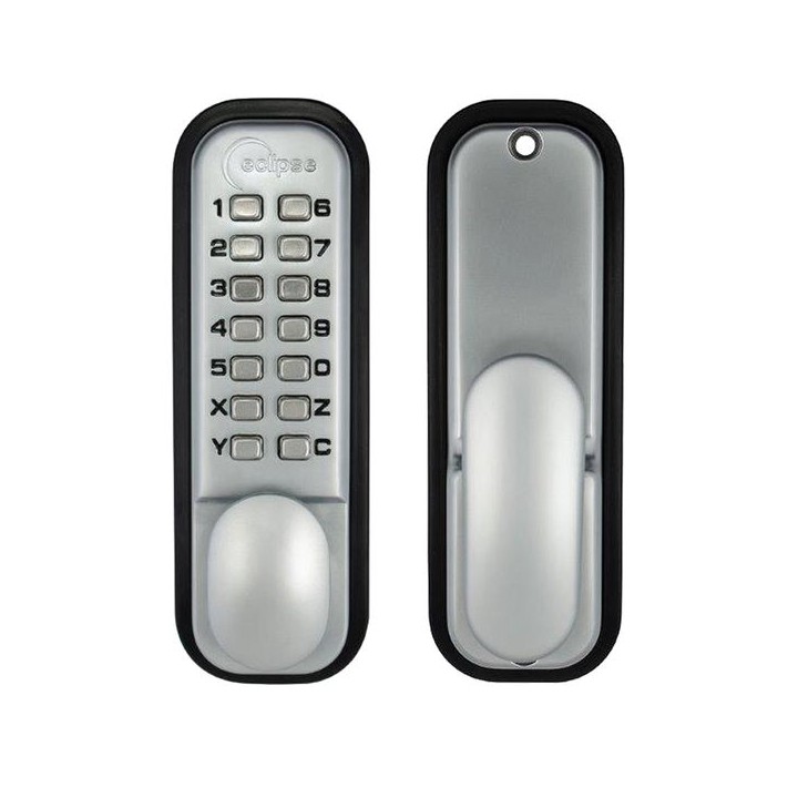 Eclipse 70249 ED15 Push Button Digital Lock with Holdback Silver