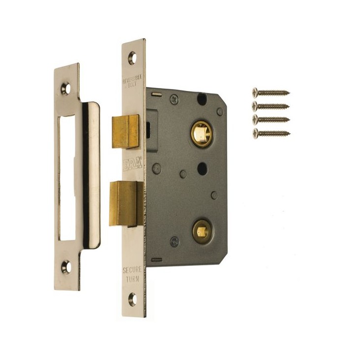 ERA Bathroom Lock 75mm Chrome 343-62